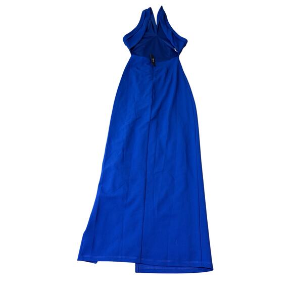 NWT Lulu’s Head to Cocktail Hour Royal Blue Halter Neck Maxi Dress Size Small - Picture 4 of 9